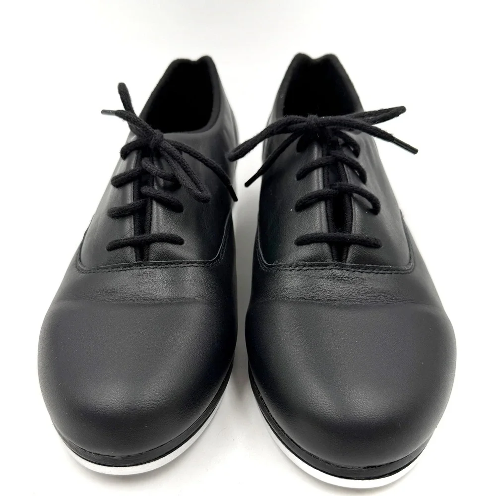 Bloch Respect Tap Shoes Black Leather Oxford Dance Women Size 8 NARROW